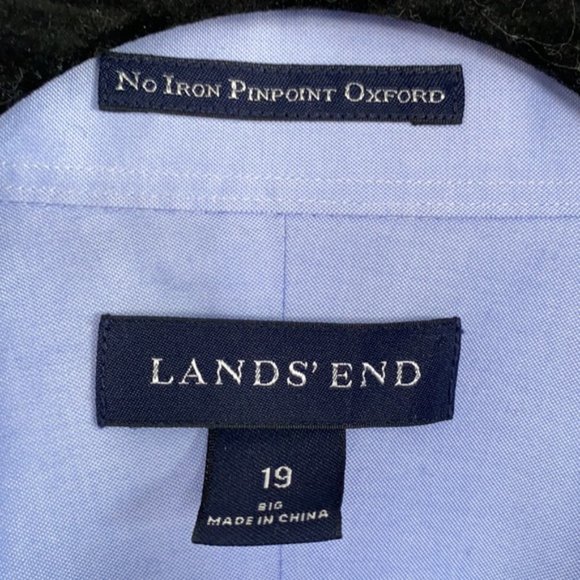 Land’s End Pinpoint Oxford Short Sleeve Shirt - Picture 3 of 12